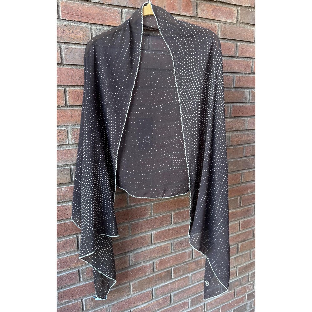 Giorgio Armani Brown Polka Dot Wrap/Shawl